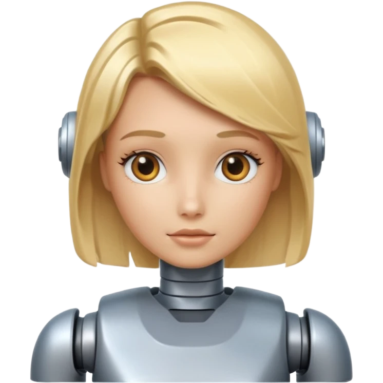 robot with blonde hair emoji