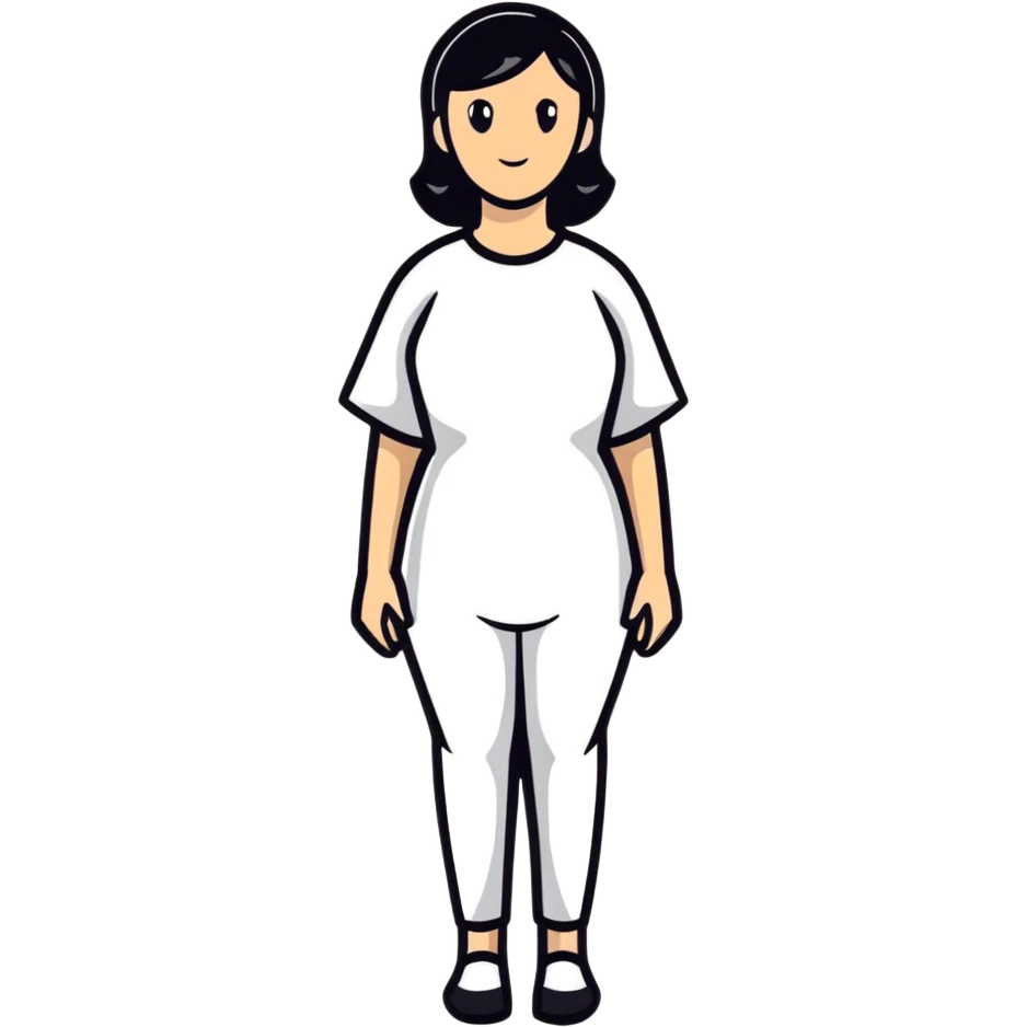 woman with exaggerated proportions emoji