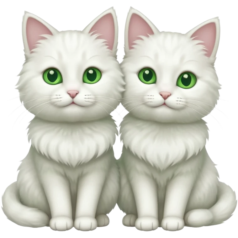 two white cats emoji
