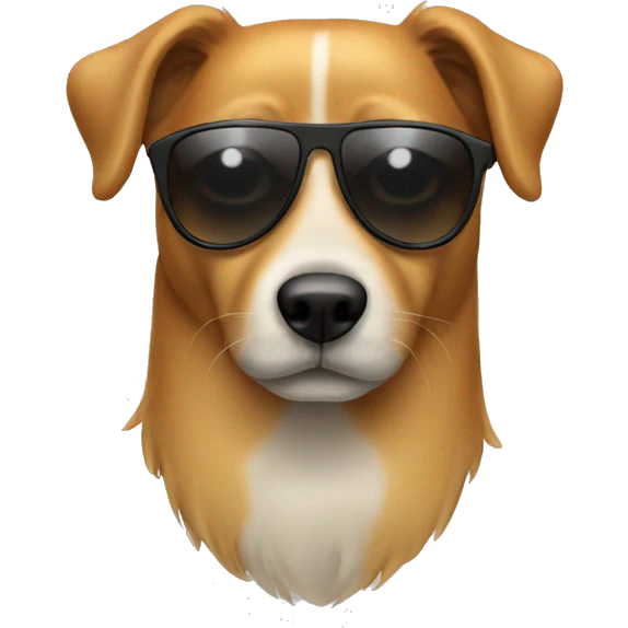 Dog with sunglasses emoji