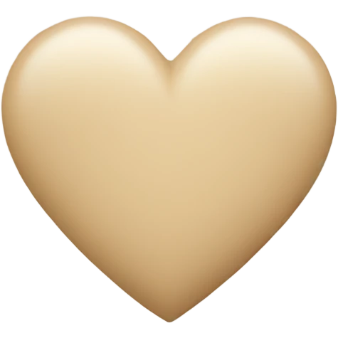 Beige heart emoji