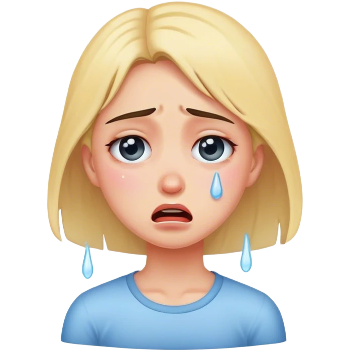 Girl crying emoji