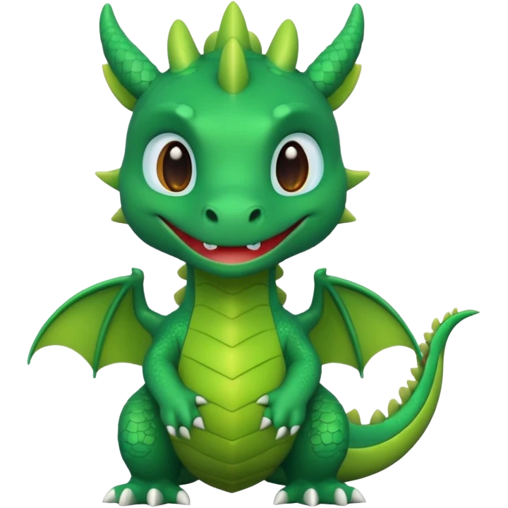 3d cute simple minimalist dragon emoji