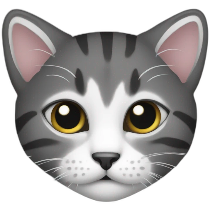 cute cat black and white emoji
