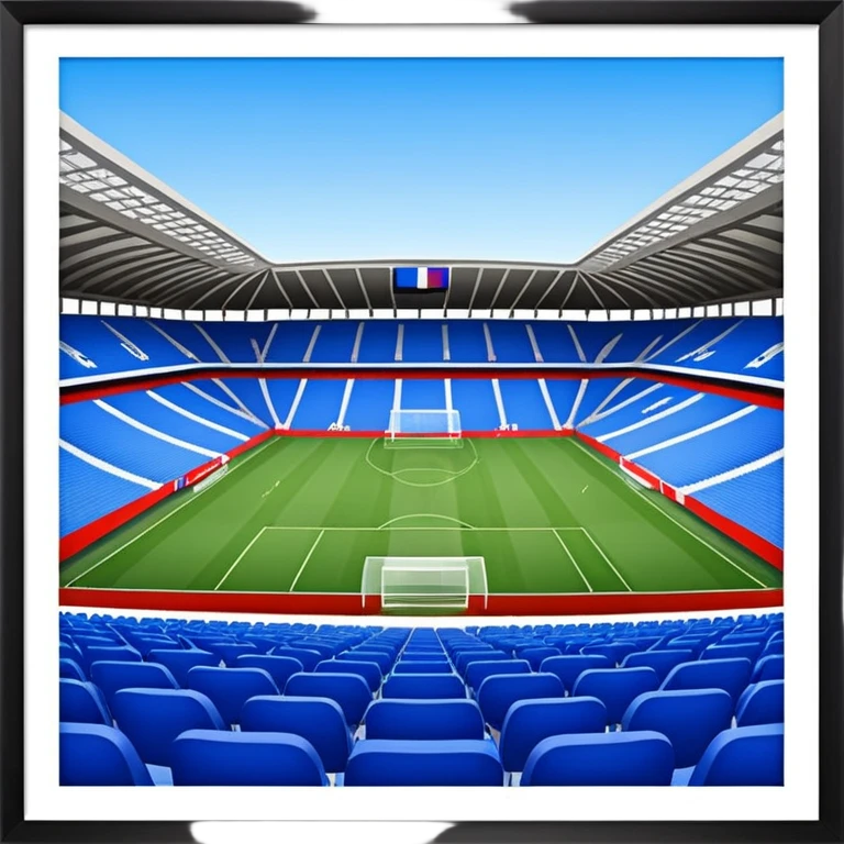 fc basel soccer stadium with blue seats emoji
