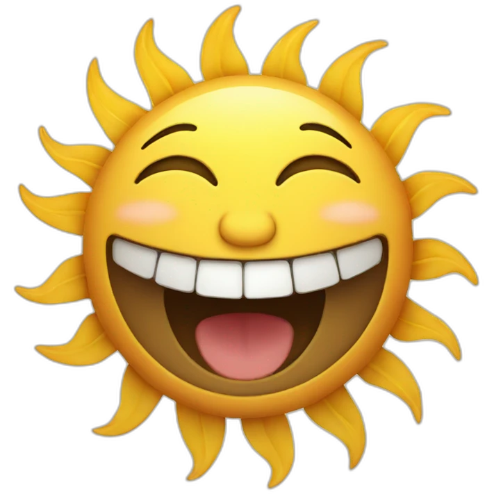 laughing sun emoji