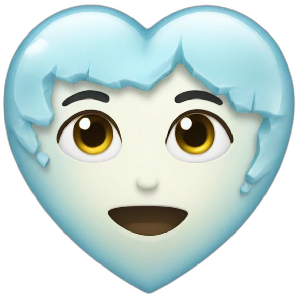 Ice heart emoji