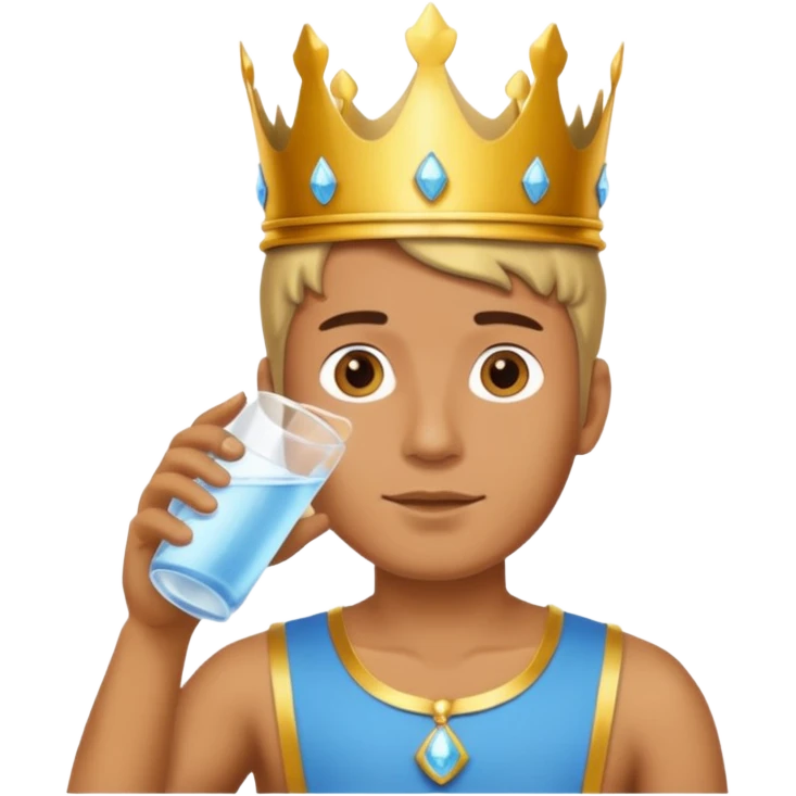 One man surved Drinking water queen emoji