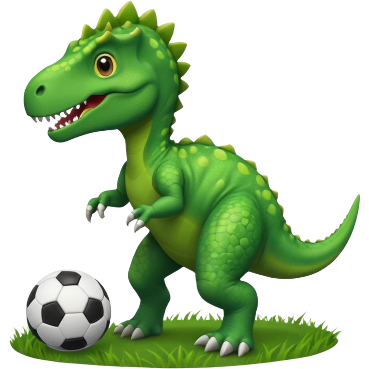 Futbol oynayan dinozor  emoji