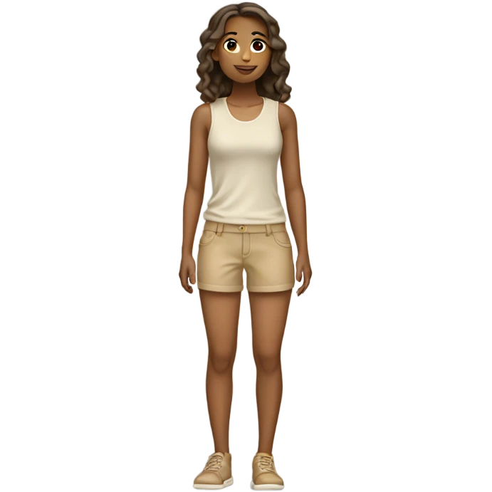 light Tan girl posing full body emoji