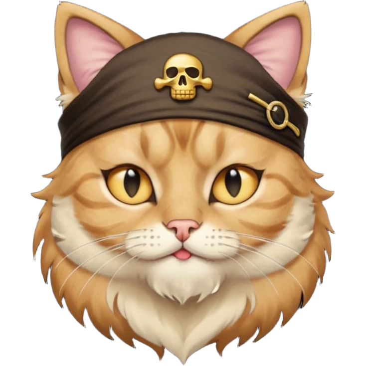 pirate cat with one closed eye emoji