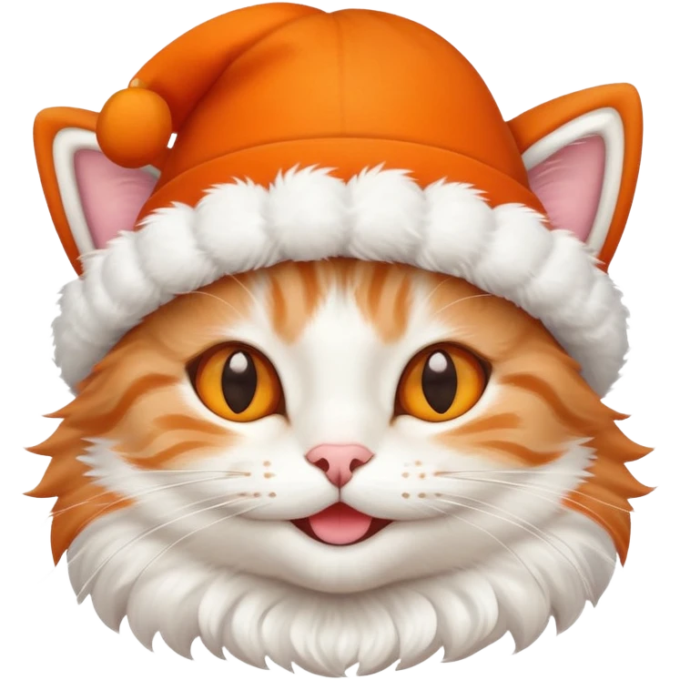 Cat smile and hat emoji