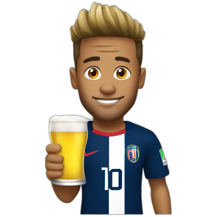 neymar drink beer emoji