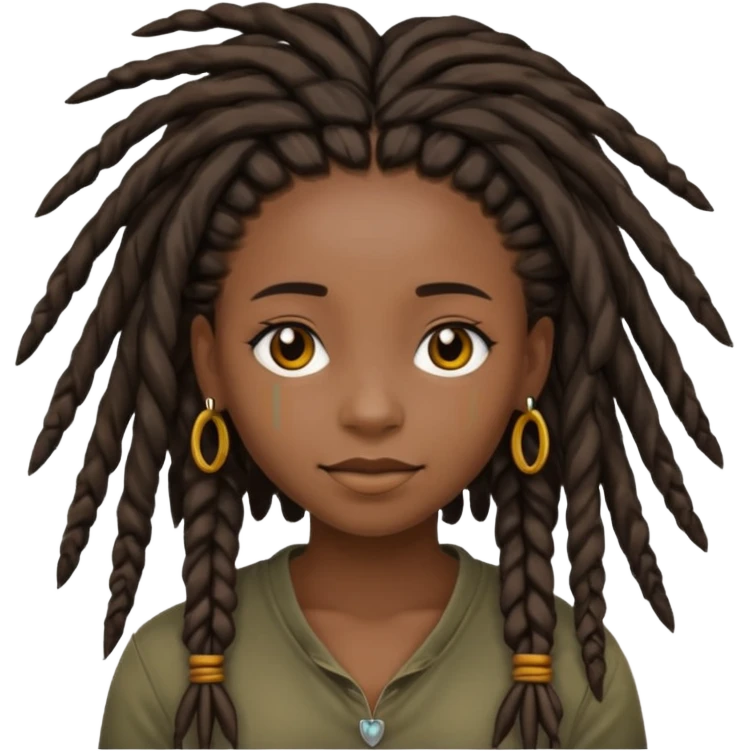 Girl with dreads emoji
