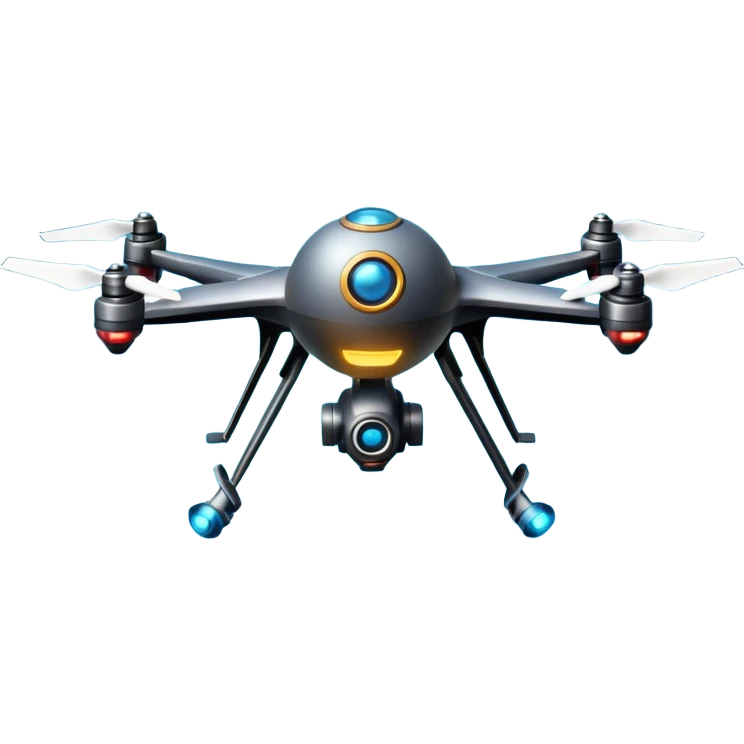 flying orb shaped futuristic targeting drone acquires target and paints with laser. sci-fi war. no propellers  emoji