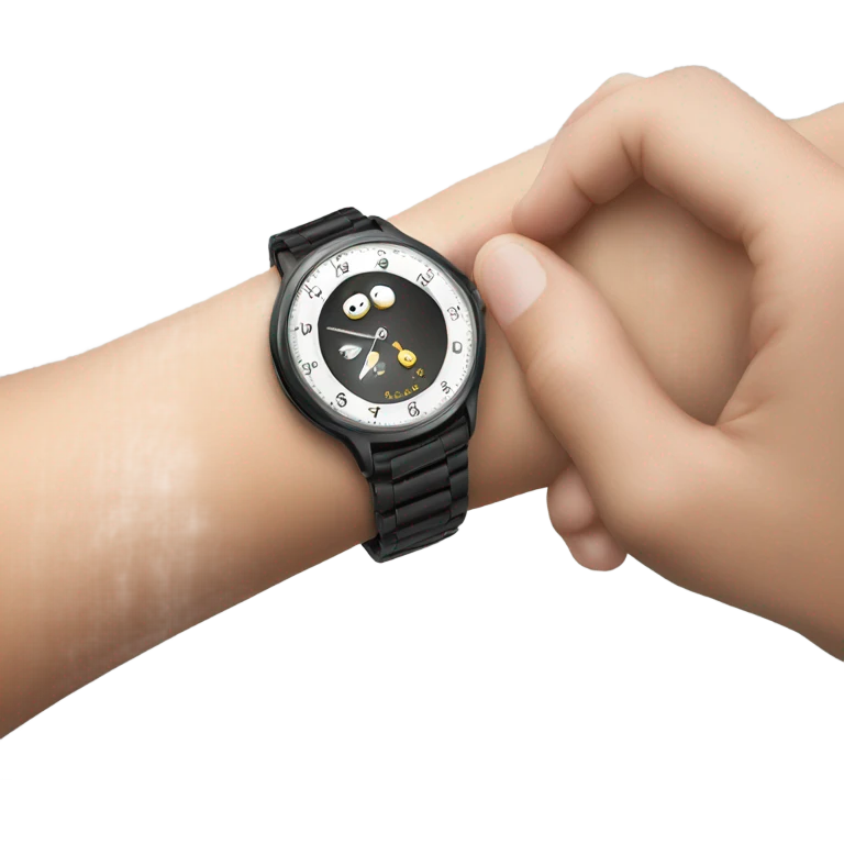 a watch on the hand emoji