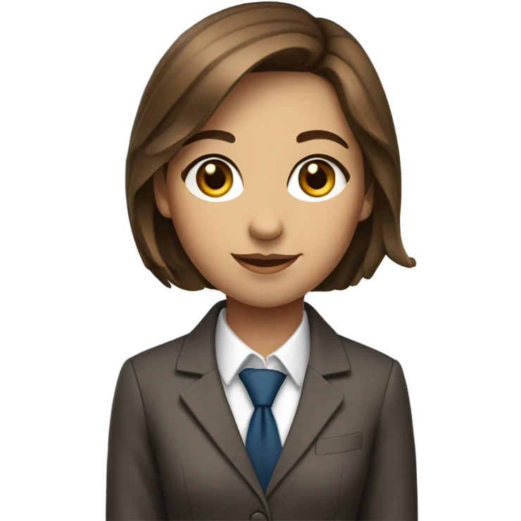 Brown haired girl banker emoji