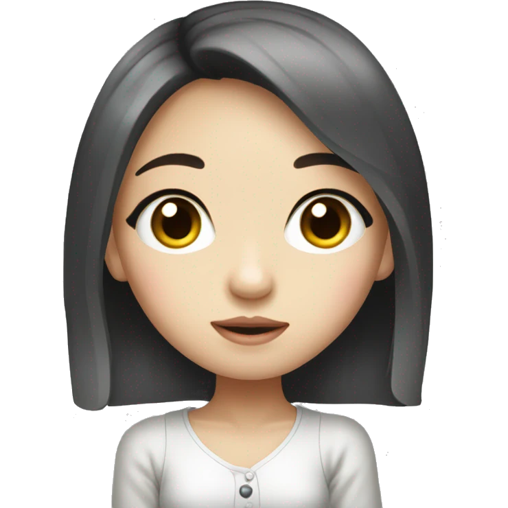 a cute and hot Korean girl with big eyes. emoji
