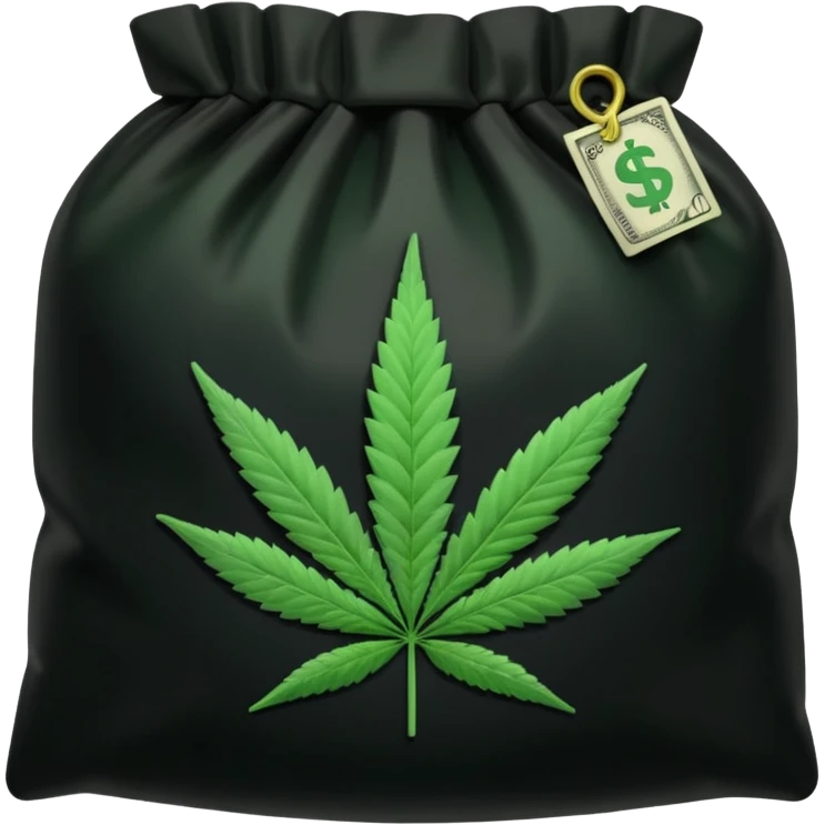 Weed pound baggie with the name Dolla Den and a logo emoji