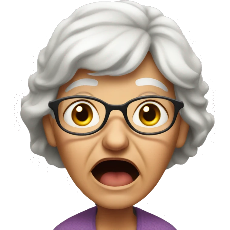 Old lady shocked  emoji