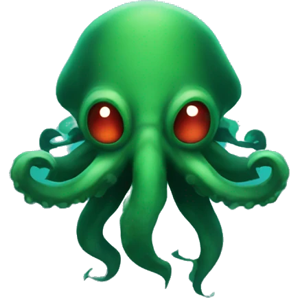 Cthulhu swimming underwater  emoji