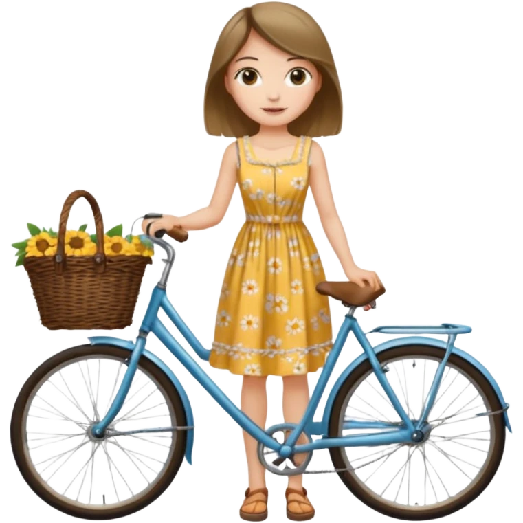 Lady with bicycle emoji