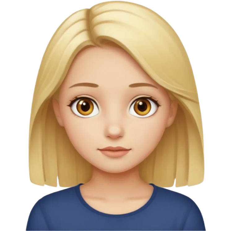 beyaz tenli sarı saçlı ela gözlü kız  emoji