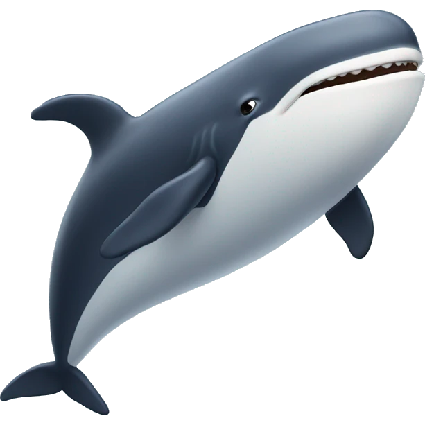 a jump whale with smile emoji