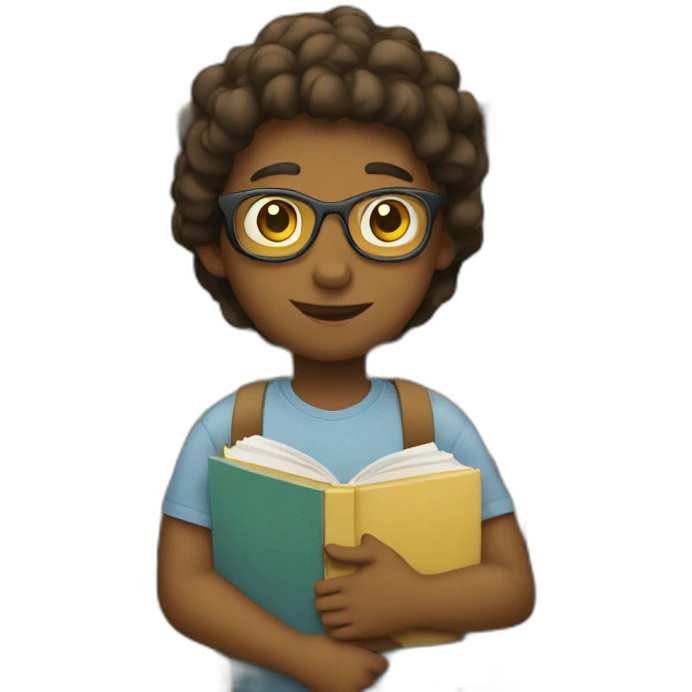 student with books emoji