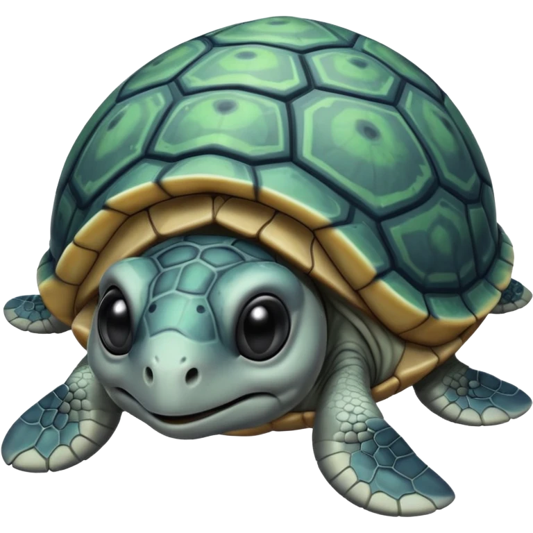 alien turtle but gray emoji