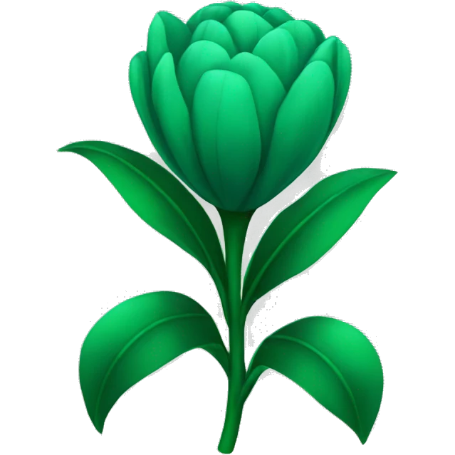 Emerald green flower emoji emoji
