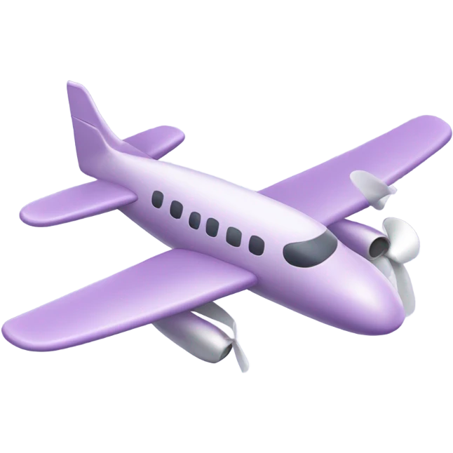 Cute light purple airplane  emoji