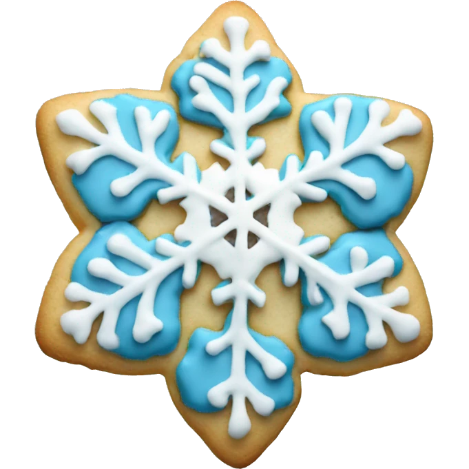 Sugar cookie with snowflake emoji
