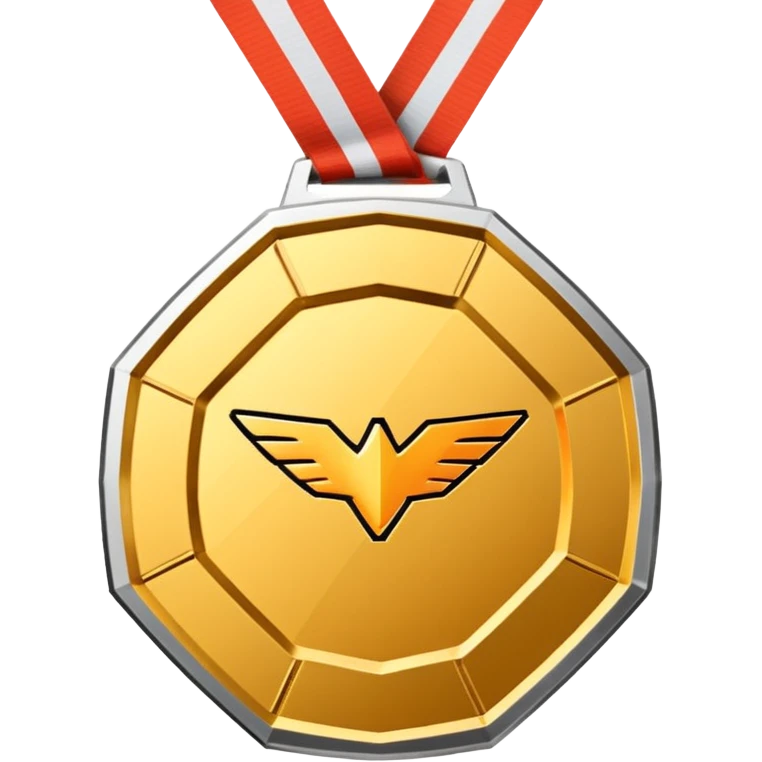 Can you please create a medal like this " 🥇 " that won't have the tape, and that will be octagon shaped. And inside it, instead of having the number " 1 " please change it with Mclaren logo. emoji