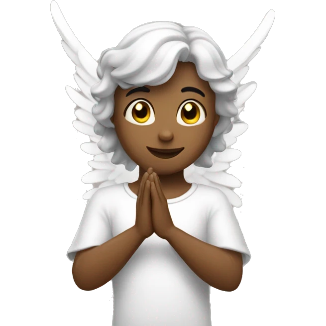 Angel saying thank you emoji