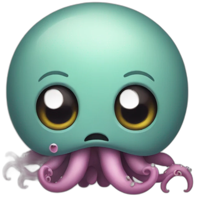 cute kraken cute face crying  emoji