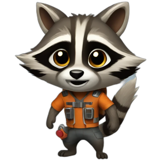 Rocket the raccoon emoji