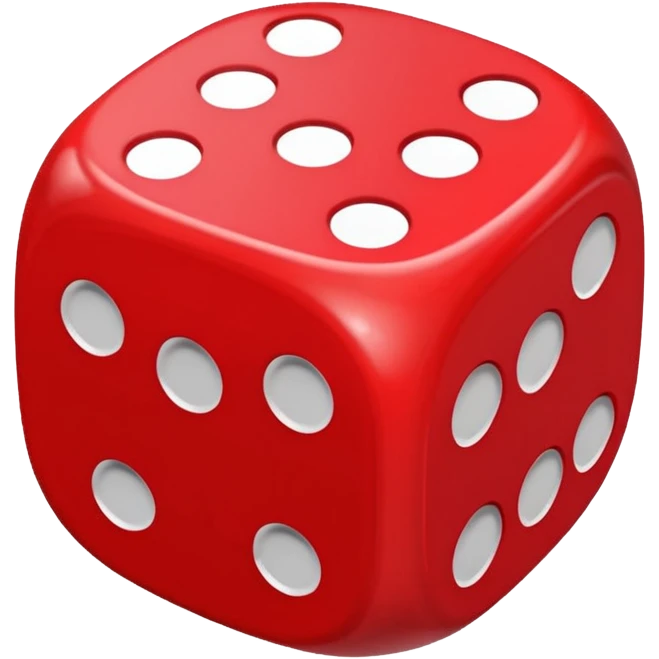 dice with hearts instead of dots emoji