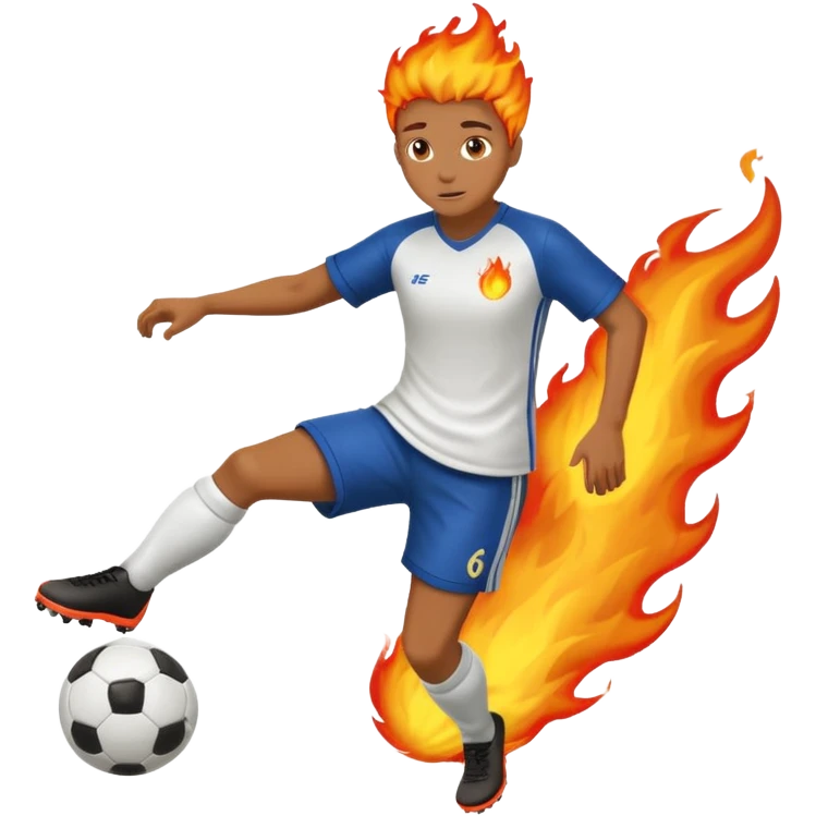 Playing soccer that’s on fire  emoji