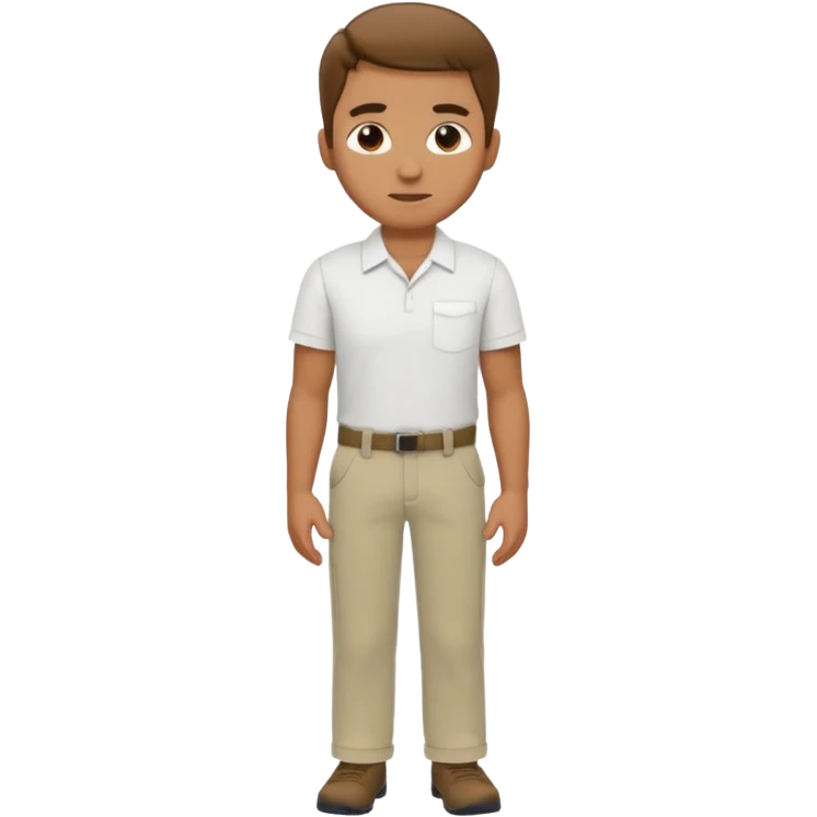 Man standing with his hands behind his back emoji
