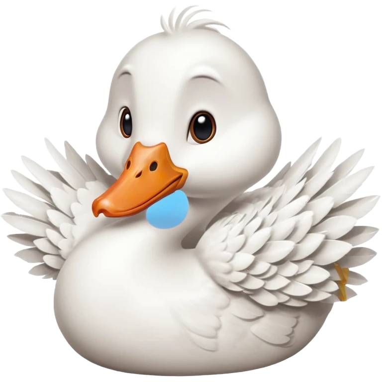 art style drawing of a white goose character looking extremely shocked emoji