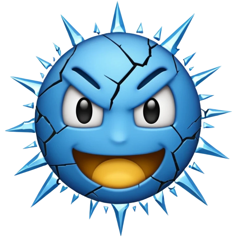 Emoji for Big damage, at guild bosses,  iconic, with blue and black theme emoji