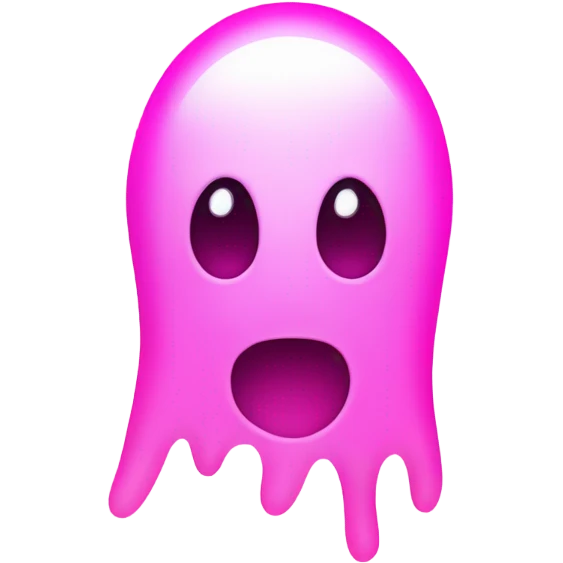 Neon pink ghost  emoji