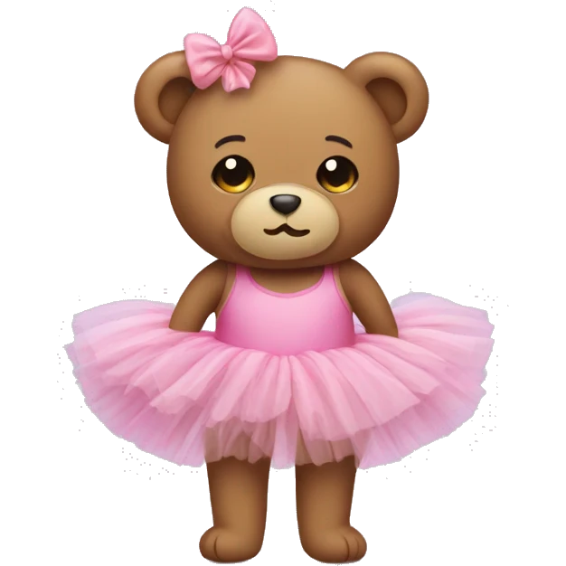 Teddy bear in a tutu emoji