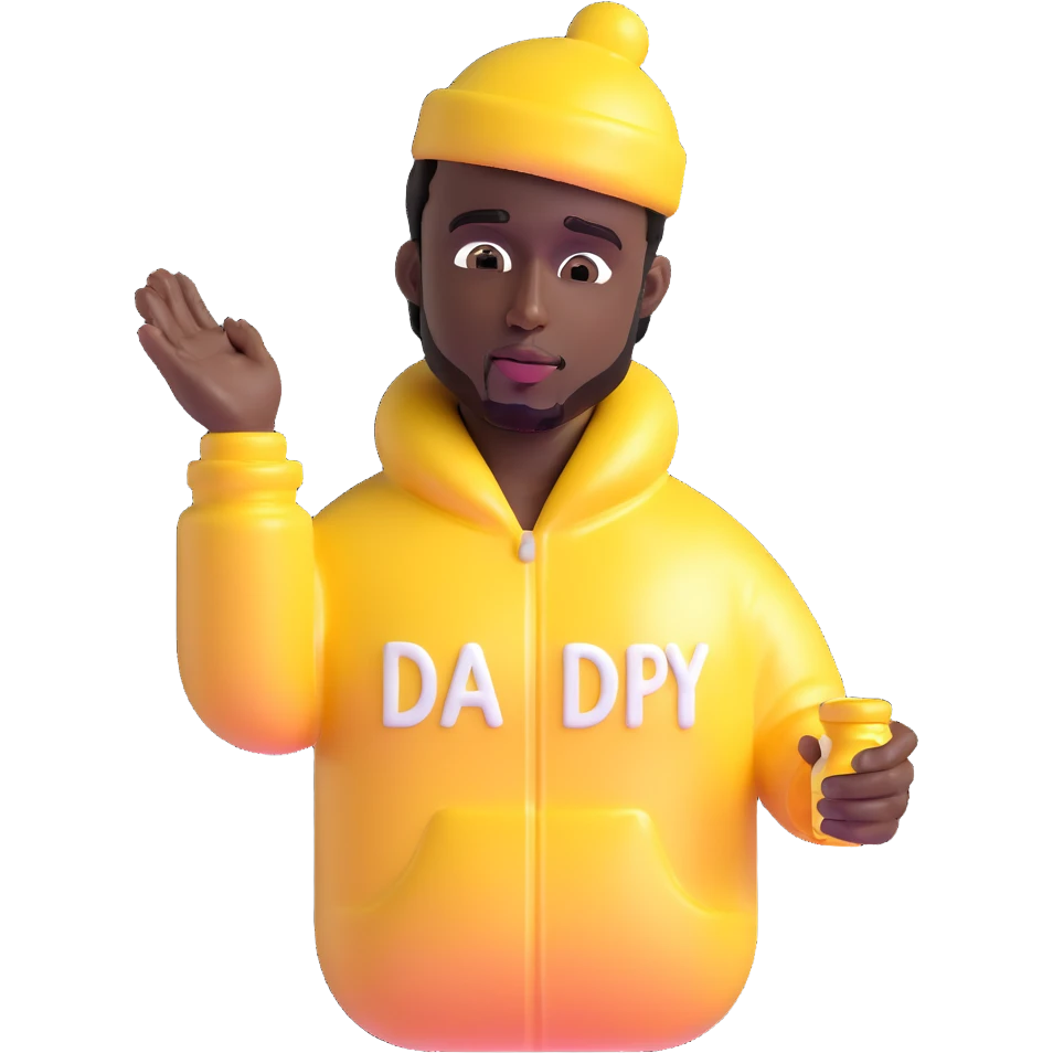 P Diddy with shiny baby oil emoji