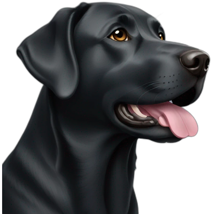 black Labrador with a slightly gray muzzle emoji