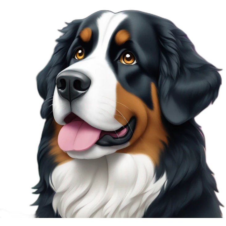 aurora sky over bernese mountain dog emoji