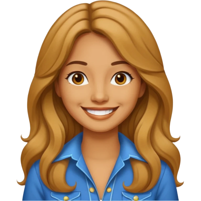 Retro 70s woman face emoji