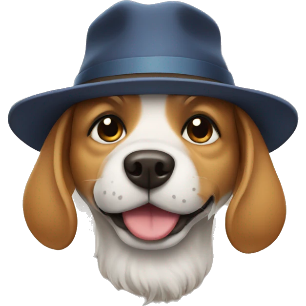 Dog with hat emoji
