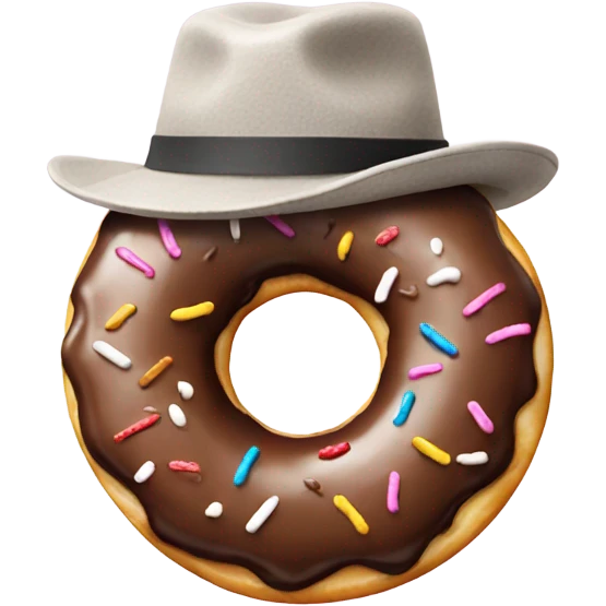 Donut wearing a hat emoji